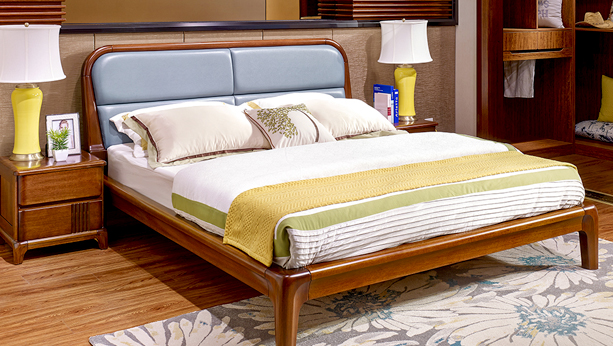 非洲胡桃木大床 